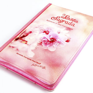 Bíblia ACF - REMC (Referências e Mini Concordância) - Florida Rosa Zíper - Letra Grande